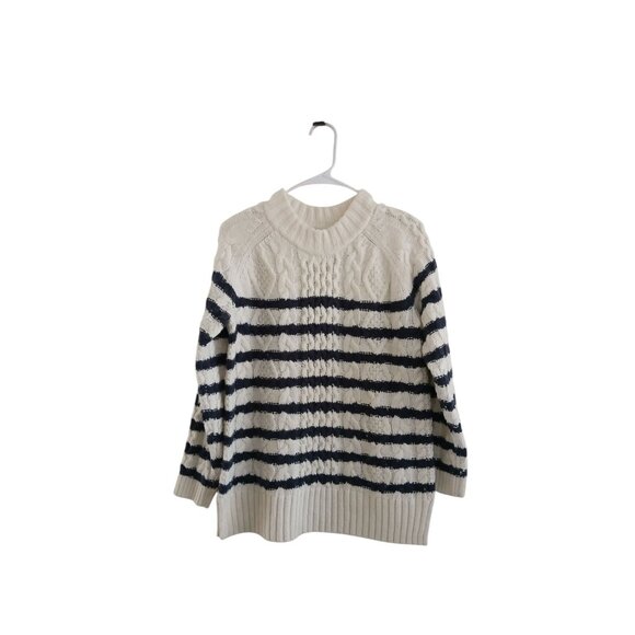 Madewell Womens XS Linelle Cable Knit Sweater Nautical Wool Alpaca  Fisherman - Picture 1 of 7
